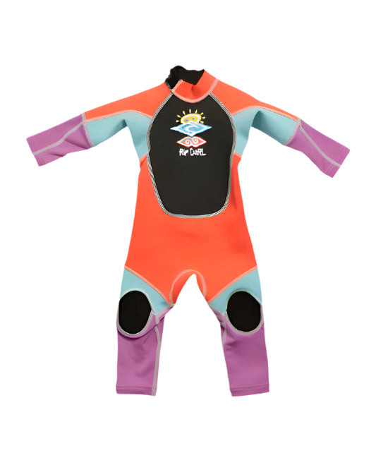 Rip Curl Omega Back Zip Easy On/Off Groms Steamer - Hot Pink