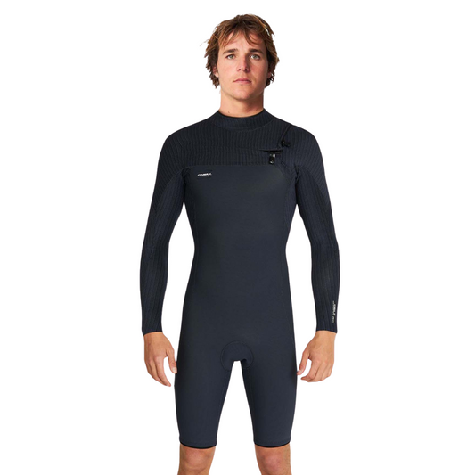 O'Neill Hyperfreak 2mm Chest Zip Long Sleeve Mens Springsuit- Black