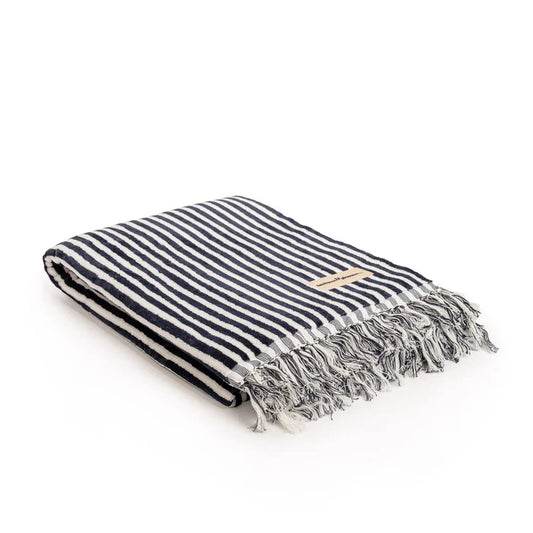 Business & Pleasure The Beach Towel - Laurens Navy Stripe