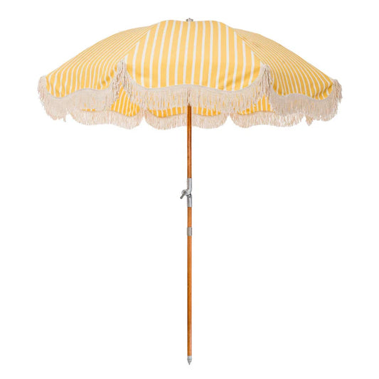 Business & Pleasure The Premium Beach Umbrella - Yellow Stripe