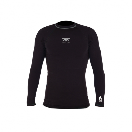 Ocean & Earth Flame Thermo Long Sleeve Boys Rash Vest