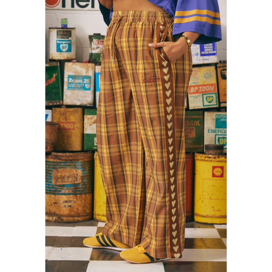 Sabbi The Canvas Raving Hearts Pants - Tartan Mustard