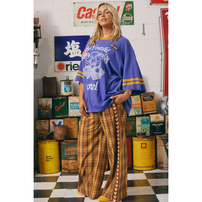 Sabbi The Canvas Raving Hearts Pants - Tartan Mustard