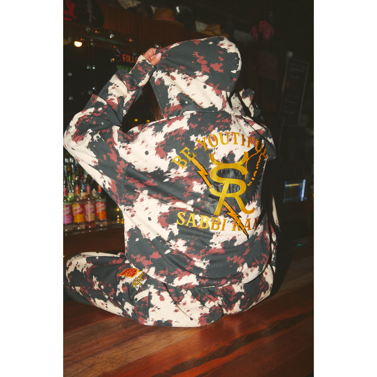 Sabbi The Cow Print Ranch Zip Hoodie