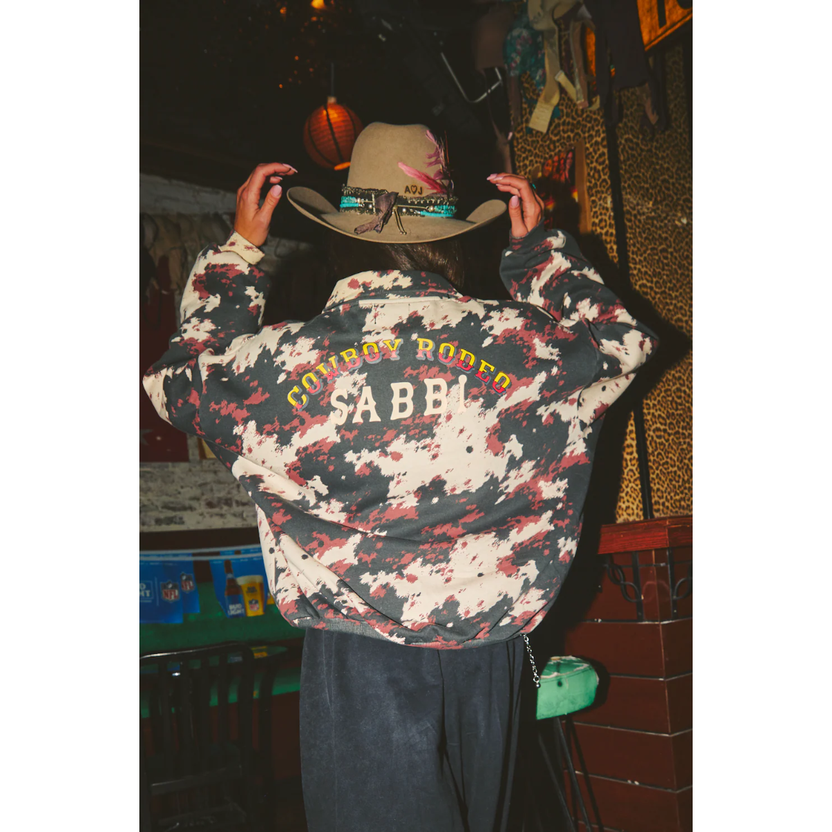Sabbi The Cow Print Collared Sweater