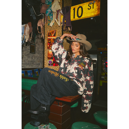 Sabbi The Cow Print Collared Sweater