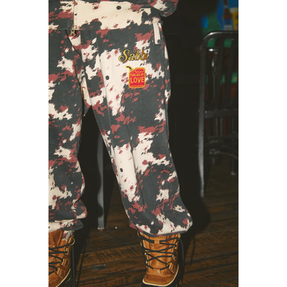 Sabbi The Cow Print Cuffed  Sweat Pants