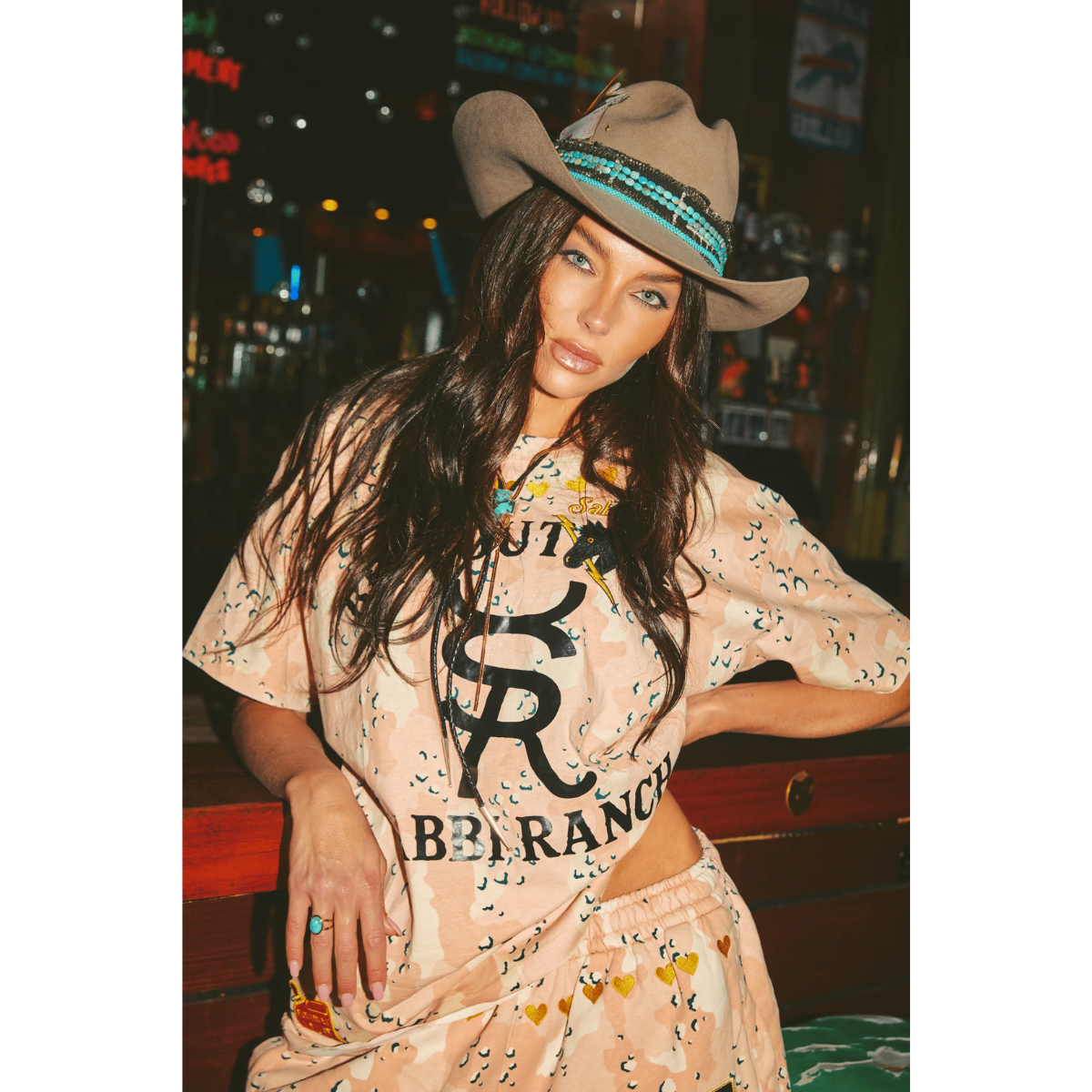 Sabbi The Be-Youtiful Ranch Tee - Pink Camo