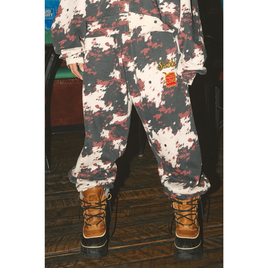 Sabbi The Cow Print Cuffed  Sweat Pants