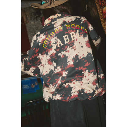 Sabbi The Cow Print Collared Sweater