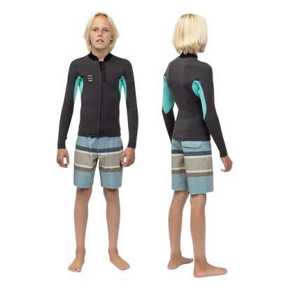 Vissla Teens Solid Set 2mm L/S Front Zip Wetsuit Jacket