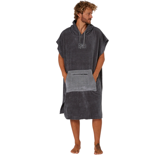 Ocean & Earth Mens Daybreak Hooded Poncho - Asphalt