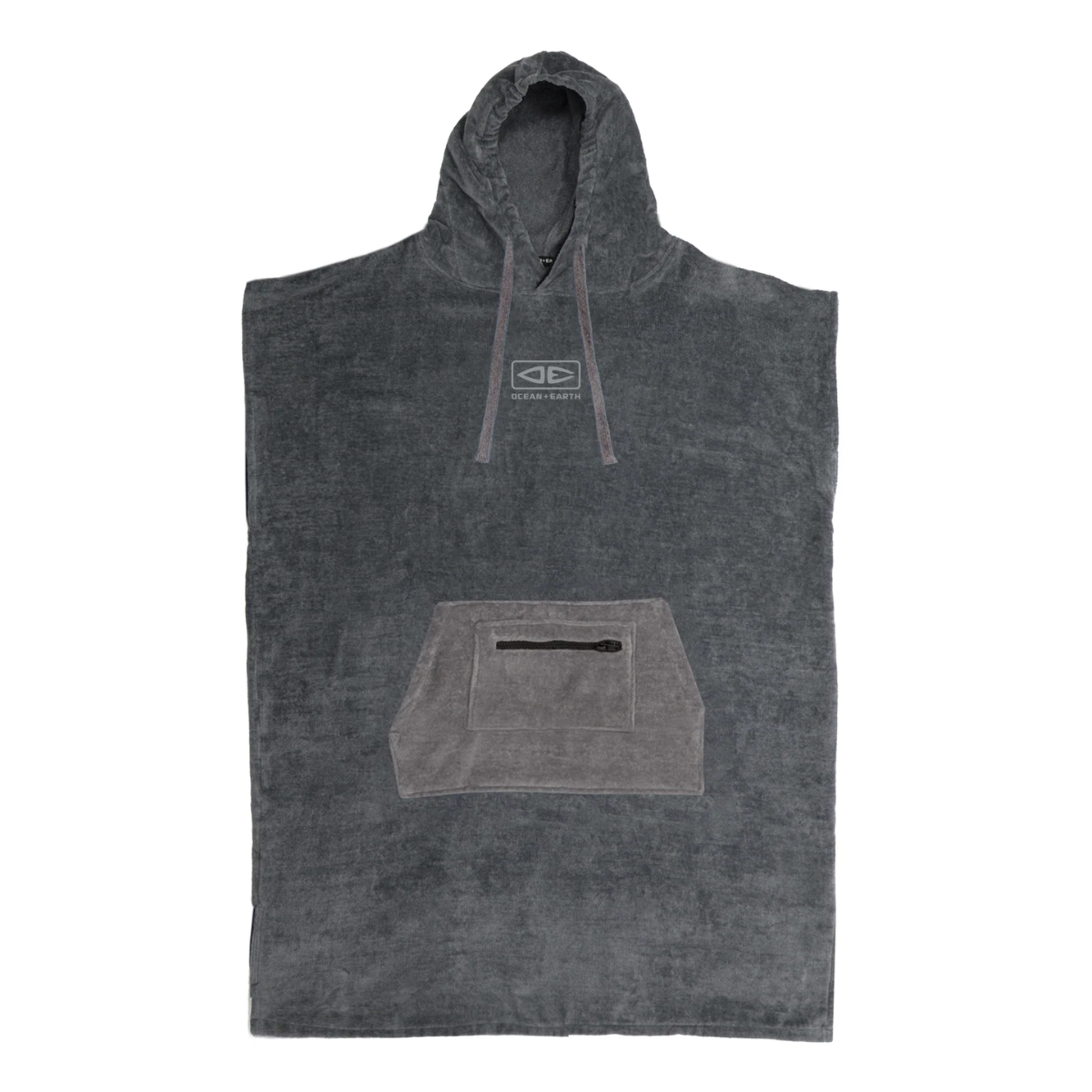 Ocean & Earth Mens Daybreak Hooded Poncho - Asphalt