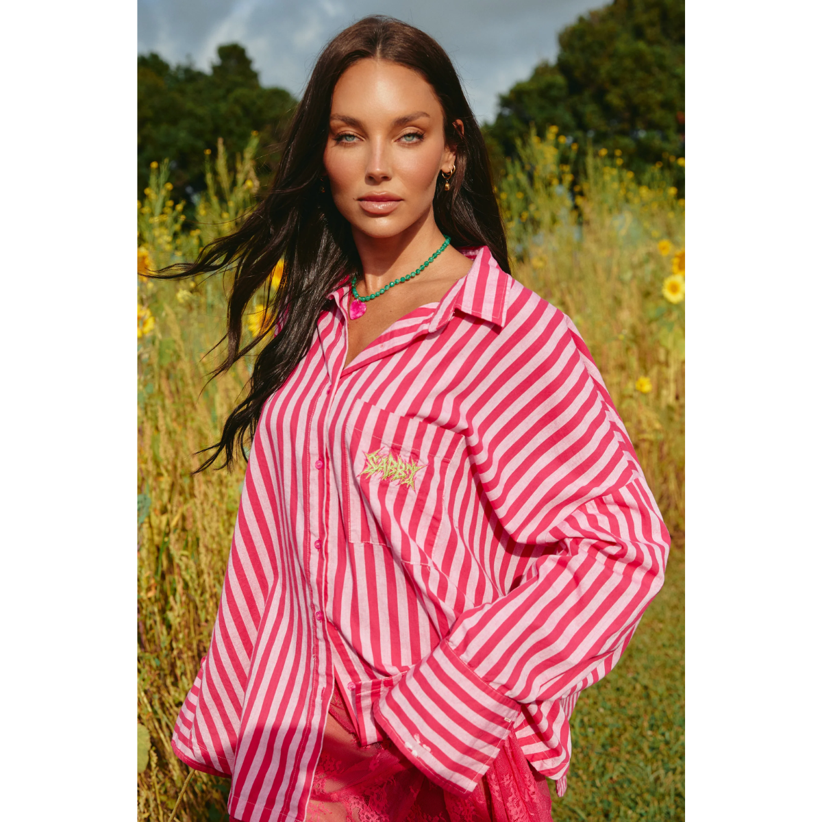Sabbi The Don Julio Shirt Sunflower Fields - Pink Stripe