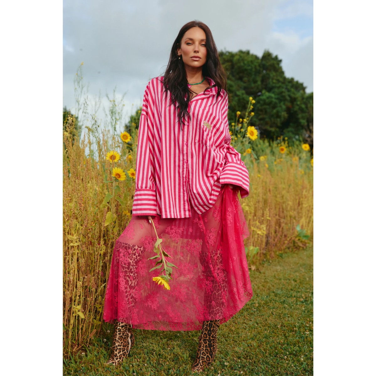 Sabbi The Don Julio Shirt Sunflower Fields - Pink Stripe