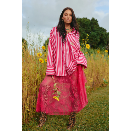 Sabbi The Don Julio Shirt Sunflower Fields - Pink Stripe