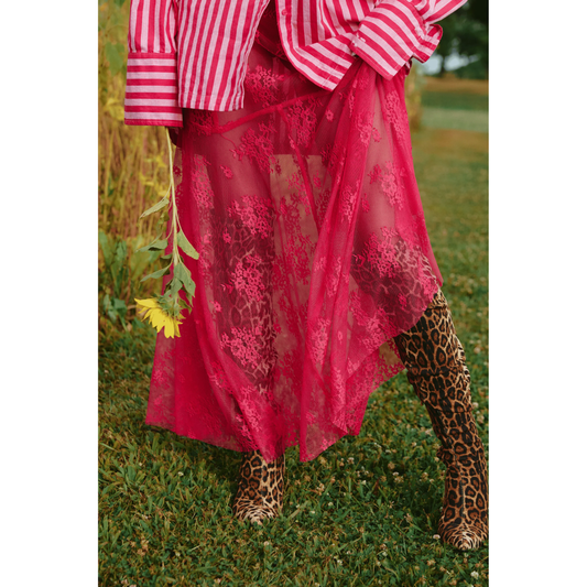 Sabbi The Lace Maxi Skirt - Pink