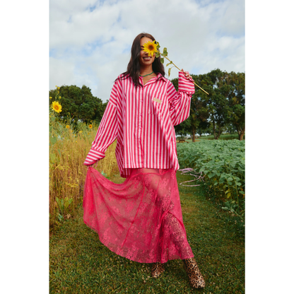 Sabbi The Lace Maxi Skirt - Pink