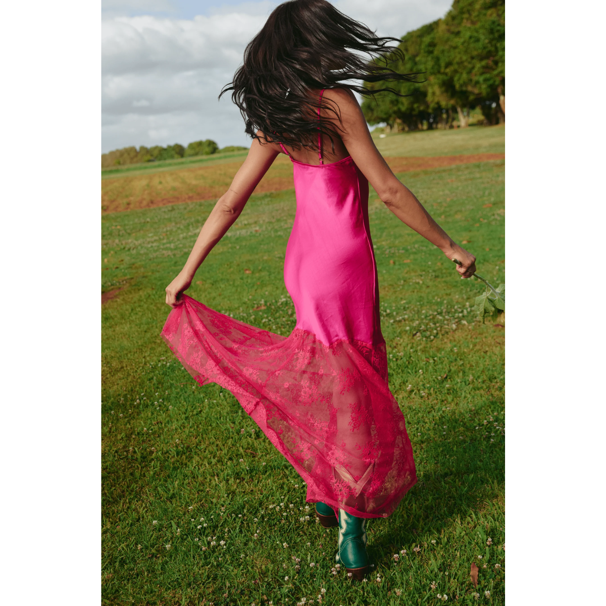 Sabbi The Lace Maxi Dress - Pink