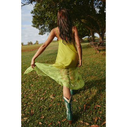 Sabbi The Lace Maxi Dress - Chartreuse