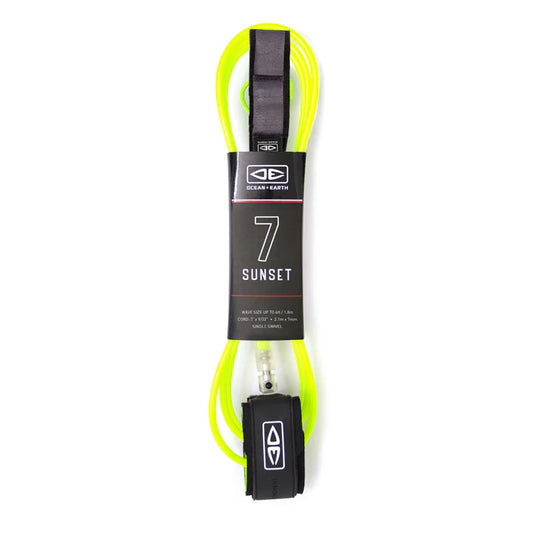 Ocean & Earth Diamond Flex Sunset Leash - 7ft Lime