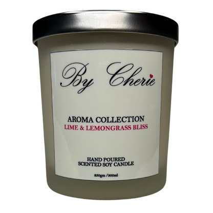 By Cherie Lime & Lemongrass Bliss Scented Soy Candle