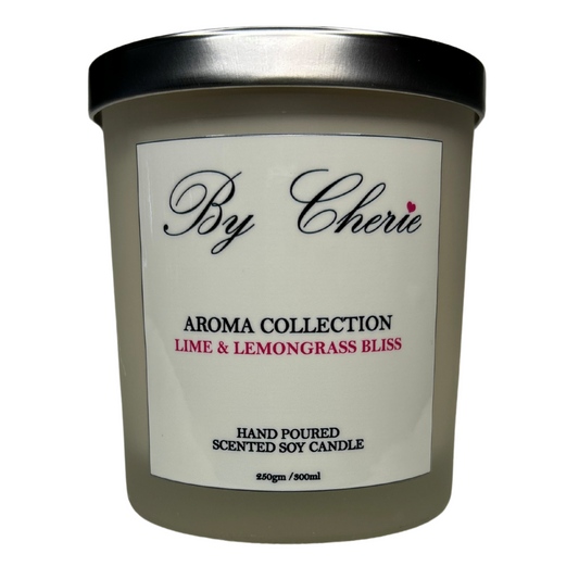 By Cherie Lime & Lemongrass Bliss Scented Soy Candle