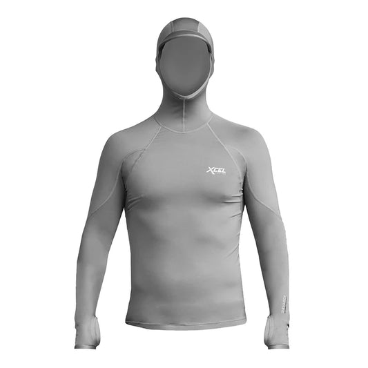 Xcel Drylock Hydrophobic Hoodie UV Long Sleeve Mens Rash Vest