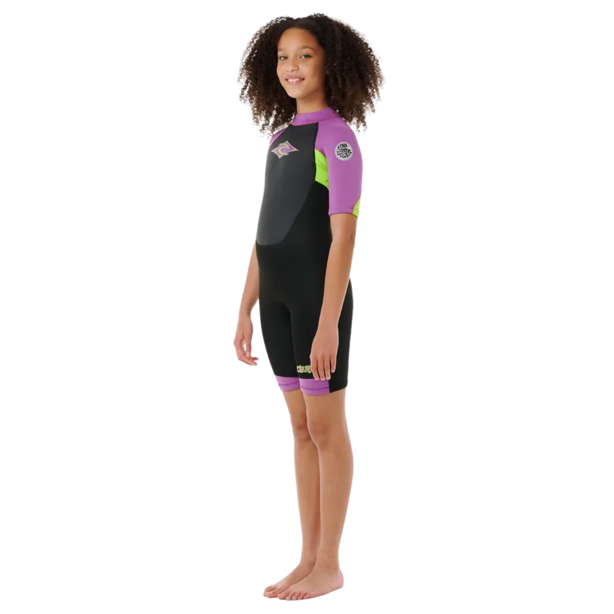 Rip Curl Kids Omega 2mm Back Zip Springsuit - Black/Purple