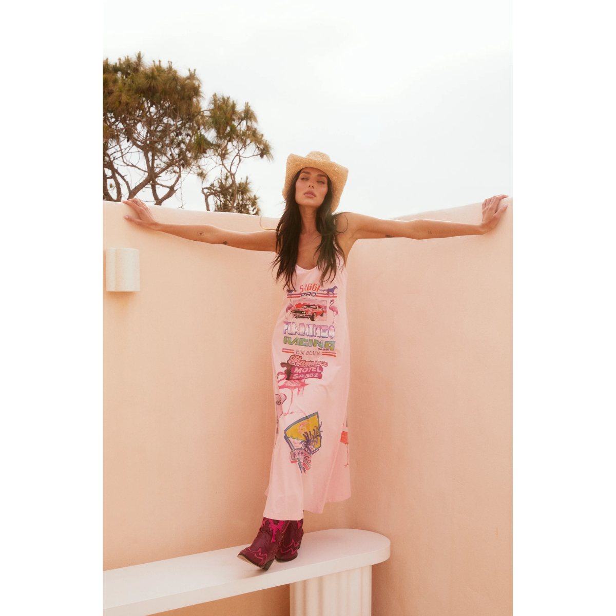 Sabbi Flamingo Racing Maxi Dress - Pink