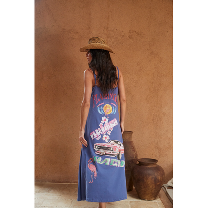 Sabbi Flamingo Racing Maxi Dress - Purple