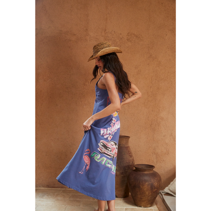 Sabbi Flamingo Racing Maxi Dress - Purple