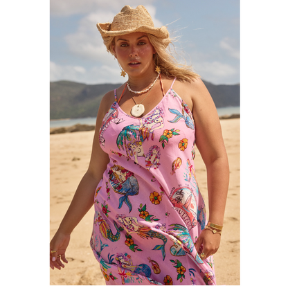 Sabbi You're Beautiful Linen Dress - Pink