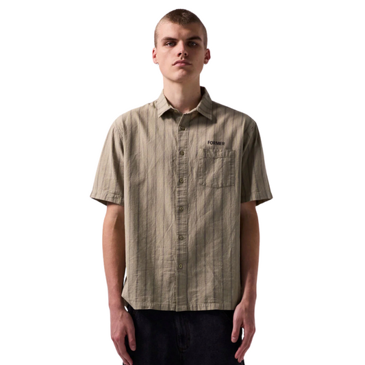 Former Reynolds Striped Short Sleeve Shirt - Moss