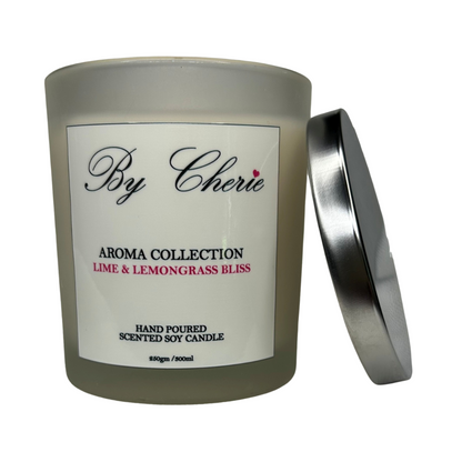 By Cherie Lime & Lemongrass Bliss Scented Soy Candle