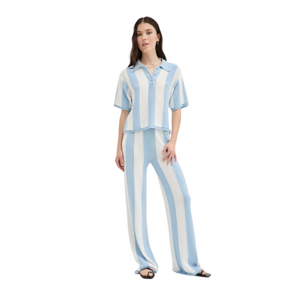 Holiday Shop Striped Knit Womens Polo