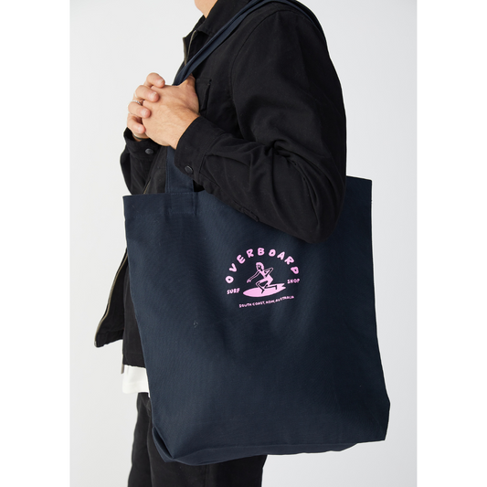 Overboard Surf Canvas Tote - Navy