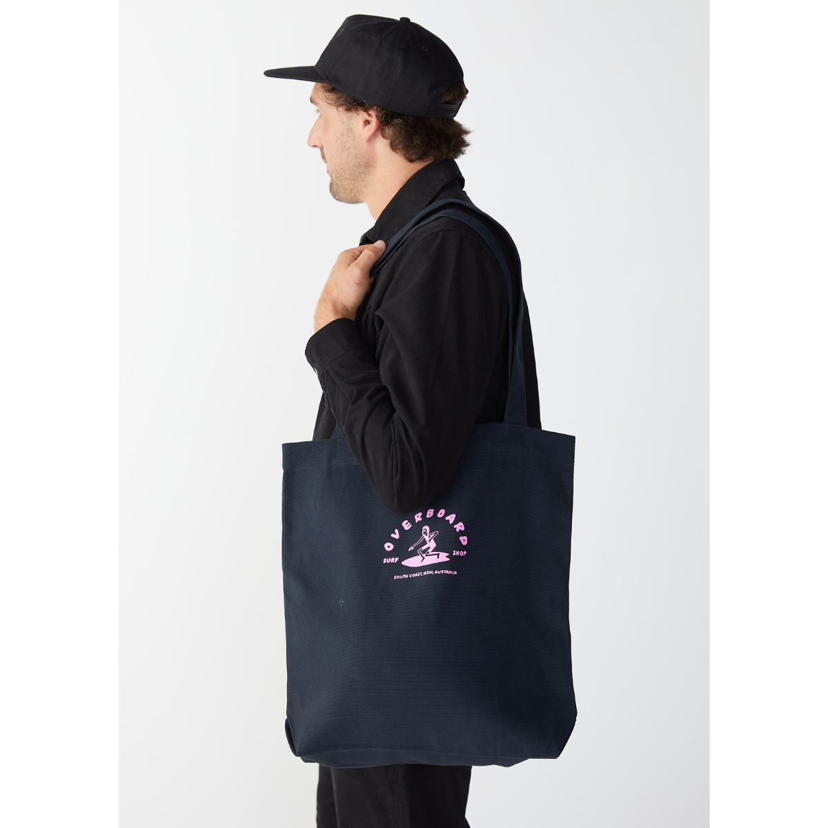 Overboard Surf Canvas Tote - Navy