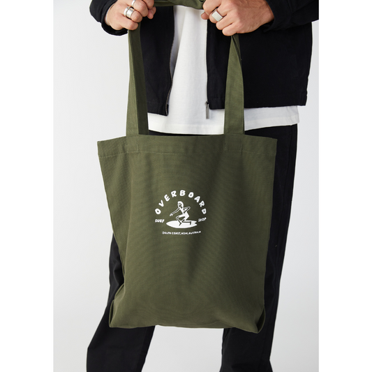 Overboard Surf Canvas Tote - Khaki