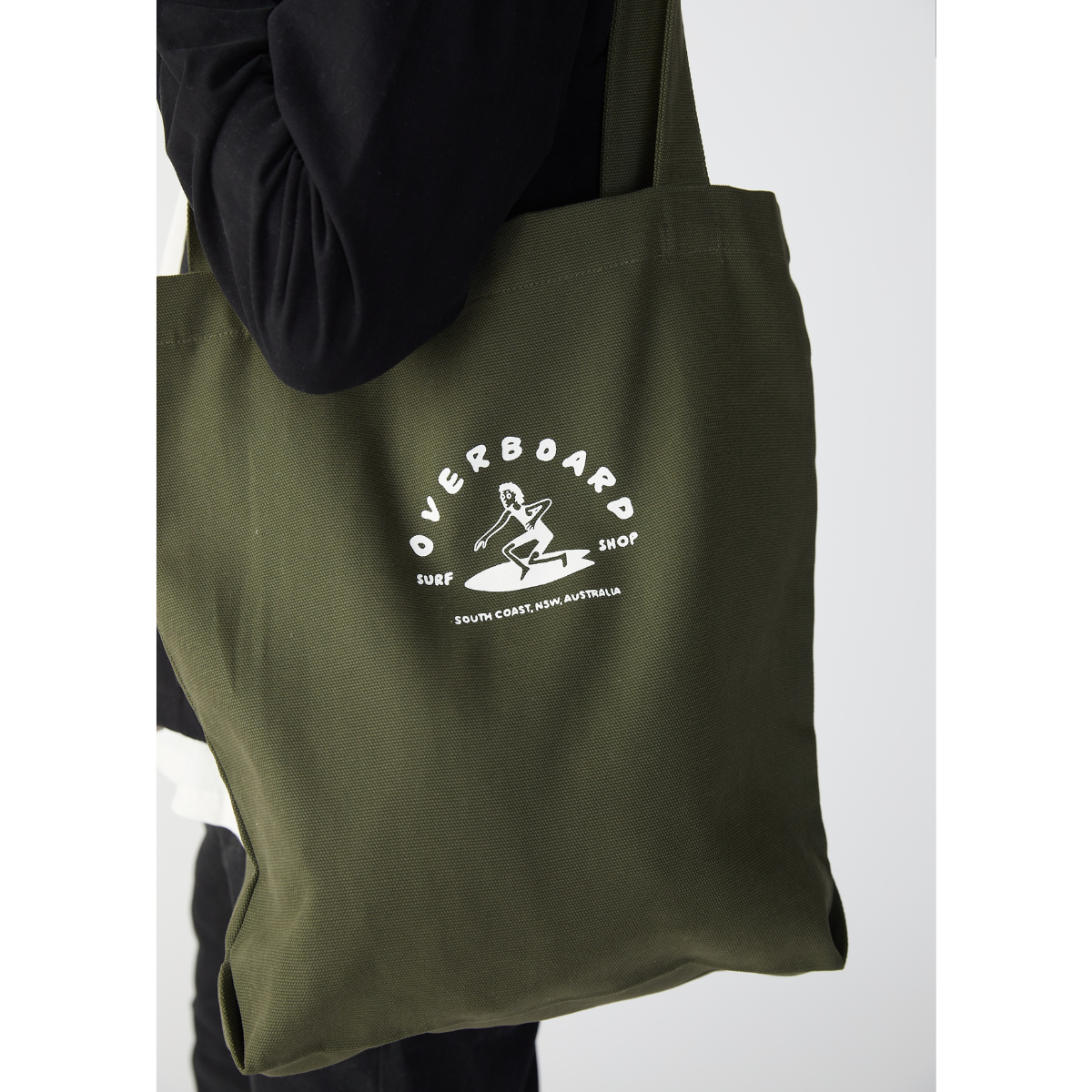 Overboard Surf Canvas Tote - Khaki