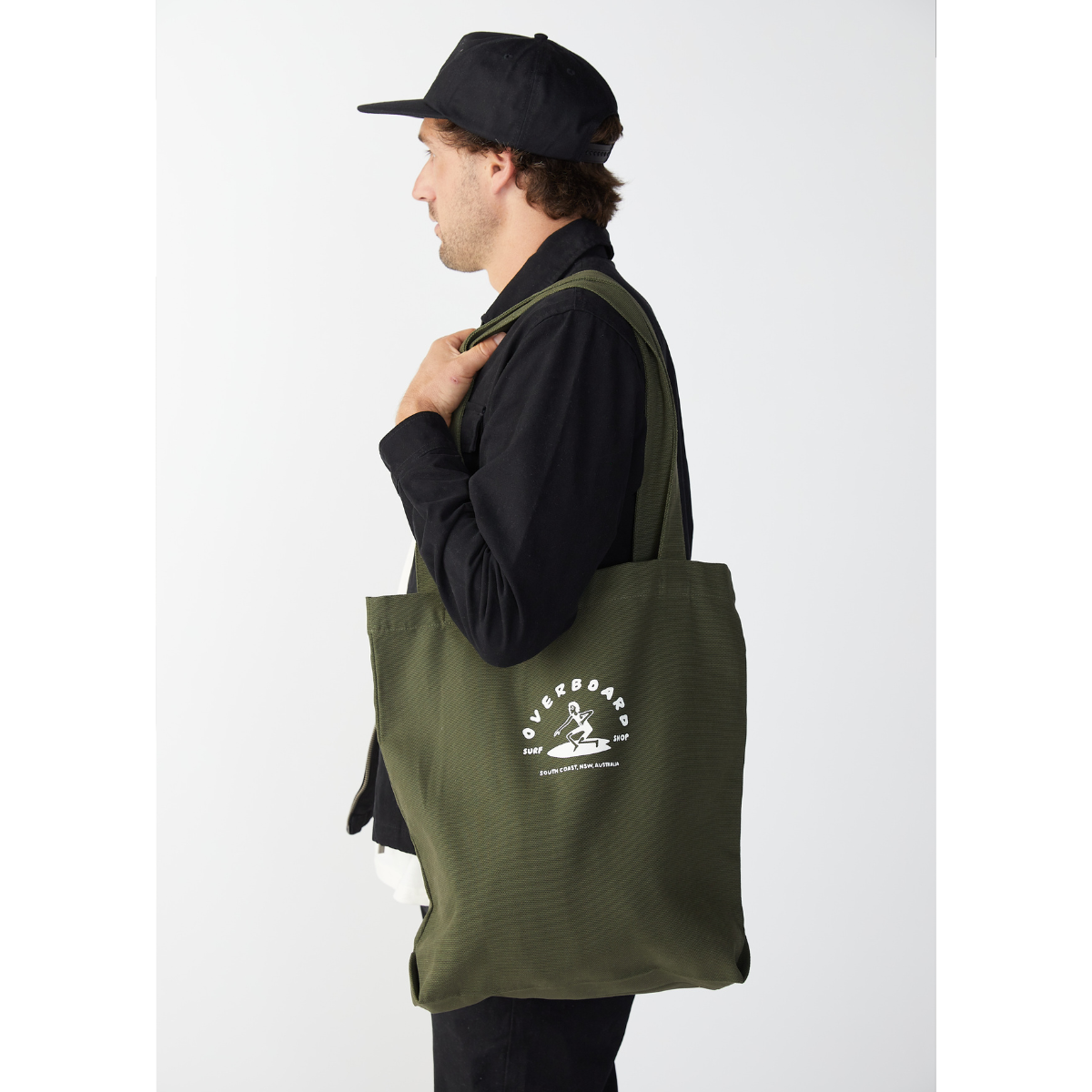 Overboard Surf Canvas Tote - Khaki