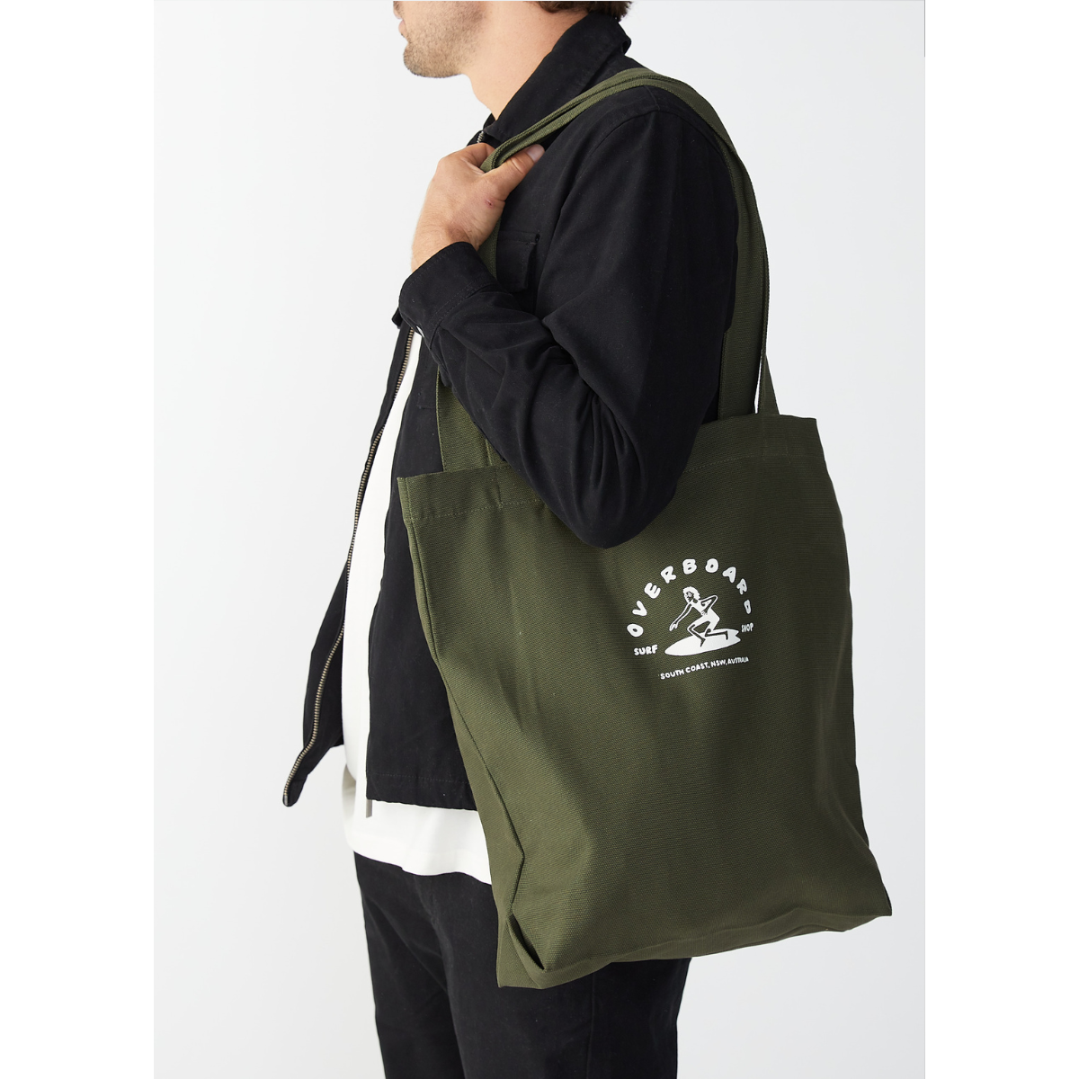 Overboard Surf Canvas Tote - Khaki