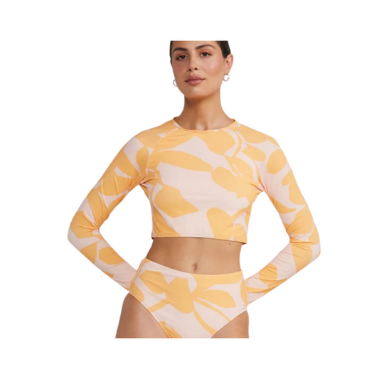 Poolside Paradiso Islander Crop Longsleeve Top