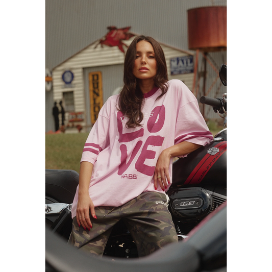 Sabbi The Very Oversized Love Revolution Tee - Pink