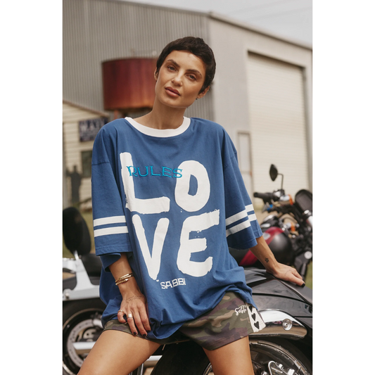 Sabbi The Very Oversized Love Revolution Tee - Blue