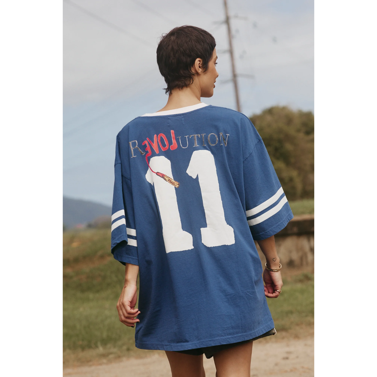 Sabbi The Very Oversized Love Revolution Tee - Blue