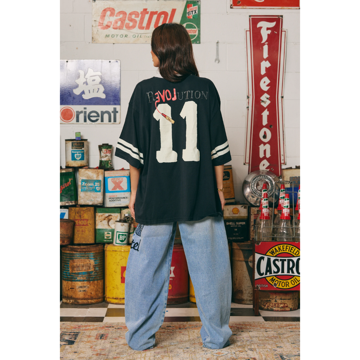 Sabbi The Very Oversized Love Revolution Tee - Black