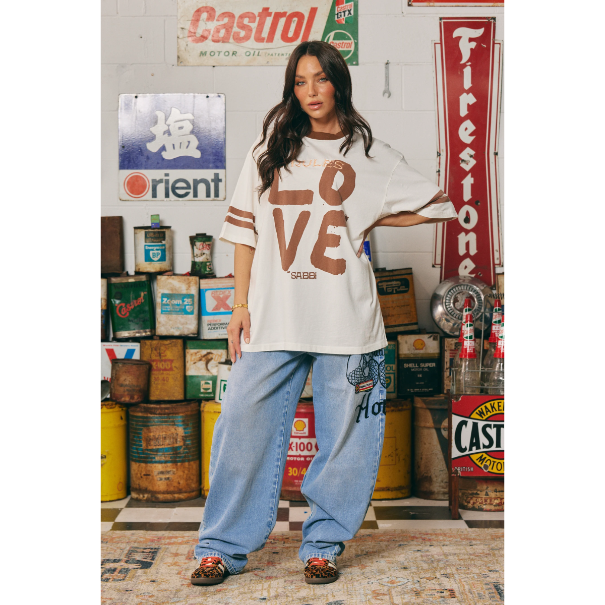 Sabbi The Very Oversized Love Revolution Tee - Off White