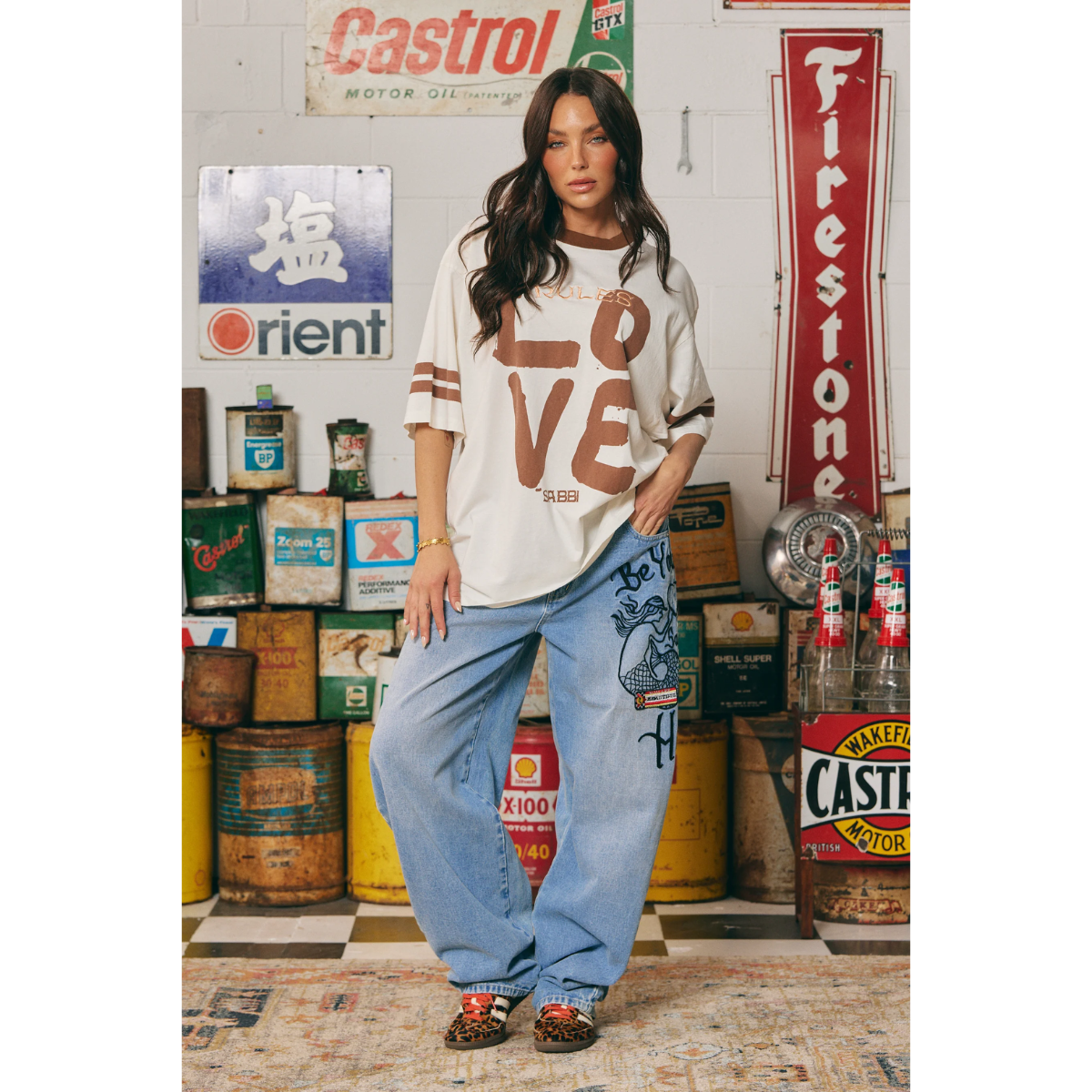 Sabbi The Very Oversized Love Revolution Tee - Off White