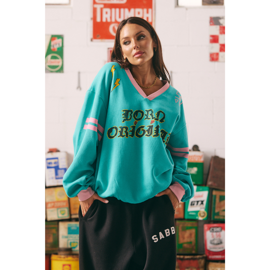 Sabbi The Born Original V Neck Crew - Turquoise